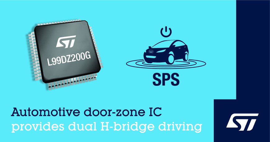 Automotive Door-Zone and Rear-Window Controller from STMicroelectronics Adds Power-Trunk/Tailgate Capability